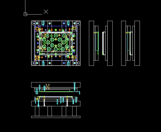 显示器屏幕外壳预成型冲孔模具图缩略图